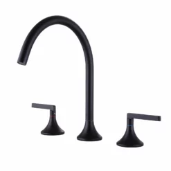 2-Handle Widespread Faucet Modern Bathroom Sink Faucet Matte Black JK0067