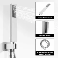 Pressure-Balanced Wall Mount Complete Shower System RB0821 -Cheap RBrohant Store 2 7aeb2827 bdc2 4cab b6a2 d23726b0a641