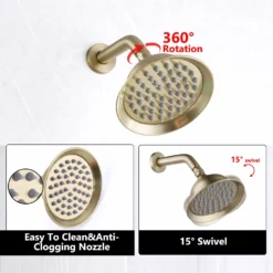 Complete Shower Faucet Set Wall Mount Shower System With Rough-In Valve RB1186 -Cheap RBrohant Store 2 95ee3e1c 3dc6 40f6 a3c8 0c07290aee56