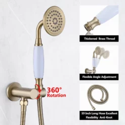 Complete Shower Faucet Set Wall Mount Shower System With Rough-In Valve RB1186 -Cheap RBrohant Store 3 bc799eff 9ea0 4524 8410 bb8c9d410af0