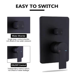 Wall Mount Matte Black 10" Shower System RB0820 -Cheap RBrohant Store 4