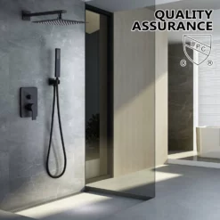 Wall Mount Matte Black 10" Shower System RB0820 -Cheap RBrohant Store 5