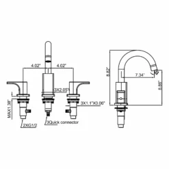 Deck Mount Bathroom Sink Faucet With 360° Degree Swivel Spout RB0882 -Cheap RBrohant Store 7 a92e92ef 9cec 48d8 9e2c c22f451c27aa