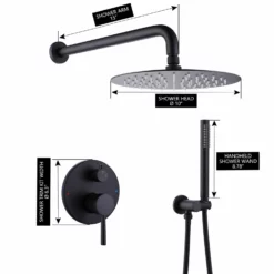 Wall Mount Shower Faucet Set With Pressure Balance Valve RB1051 -Cheap RBrohant Store 961e11b7b599357bf316ab0b136b808