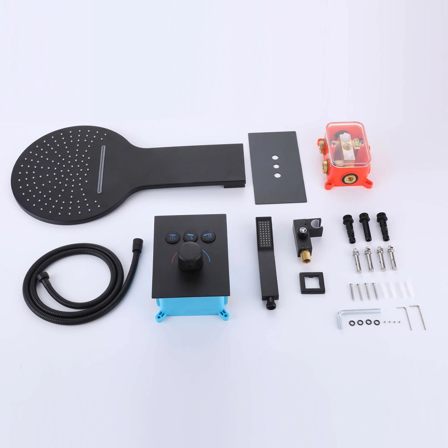 Solid Brass Wall Mount Thermostatic Shower System Matte Black AD0001MB 8 Solid Brass Wall Mount Thermostatic Shower System Matte Black AD0001MB - Image 8