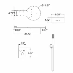 Solid Brass Wall Mount Thermostatic Shower System Matte Black AD0001MB 17 Solid Brass Wall Mount Thermostatic Shower System Matte Black AD0001MB -Cheap RBrohant Store AD0001MB 9