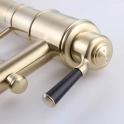 Single Handle Floor Mounted Bathtub Filler With Hand Shower Brushed Gold AD7013BG -Cheap RBrohant Store AD7013BG 7