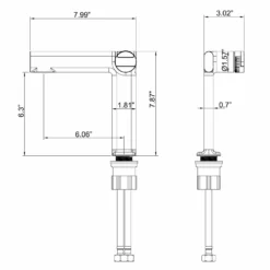 Creative Bathroom Sink Faucet Single Hole Brushed Gold JK0149 -Cheap RBrohant Store ADJK0149 7