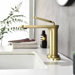 Deck Mount Single Hole Faucet Bathroom Sink Faucet -Cheap RBrohant Store DSC 1731