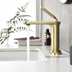 Deck Mount Single Hole Faucet Bathroom Sink Faucet -Cheap RBrohant Store DSC 1743