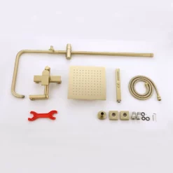 3-Function Shower System With Dual Mode Hand Shower (Jet+Spray) Brushed Gold HG6914BG -Cheap RBrohant Store HG6914BG 10 b6257648 b993 4b1d b3d6 a57cf6dc1ae6