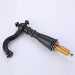 Antique Brass Bathroom Faucet Vintage Widespread Bathroom Sink Faucet HG8803ORB -Cheap RBrohant Store HG8803ORB 6