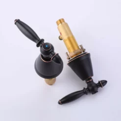 Antique Brass Bathroom Faucet Vintage Widespread Bathroom Sink Faucet HG8803ORB -Cheap RBrohant Store HG8803ORB 7