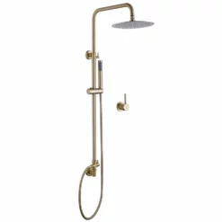 10" Shower System Exposed Brushed Gold Bathroom Shower Combo Set JK0057