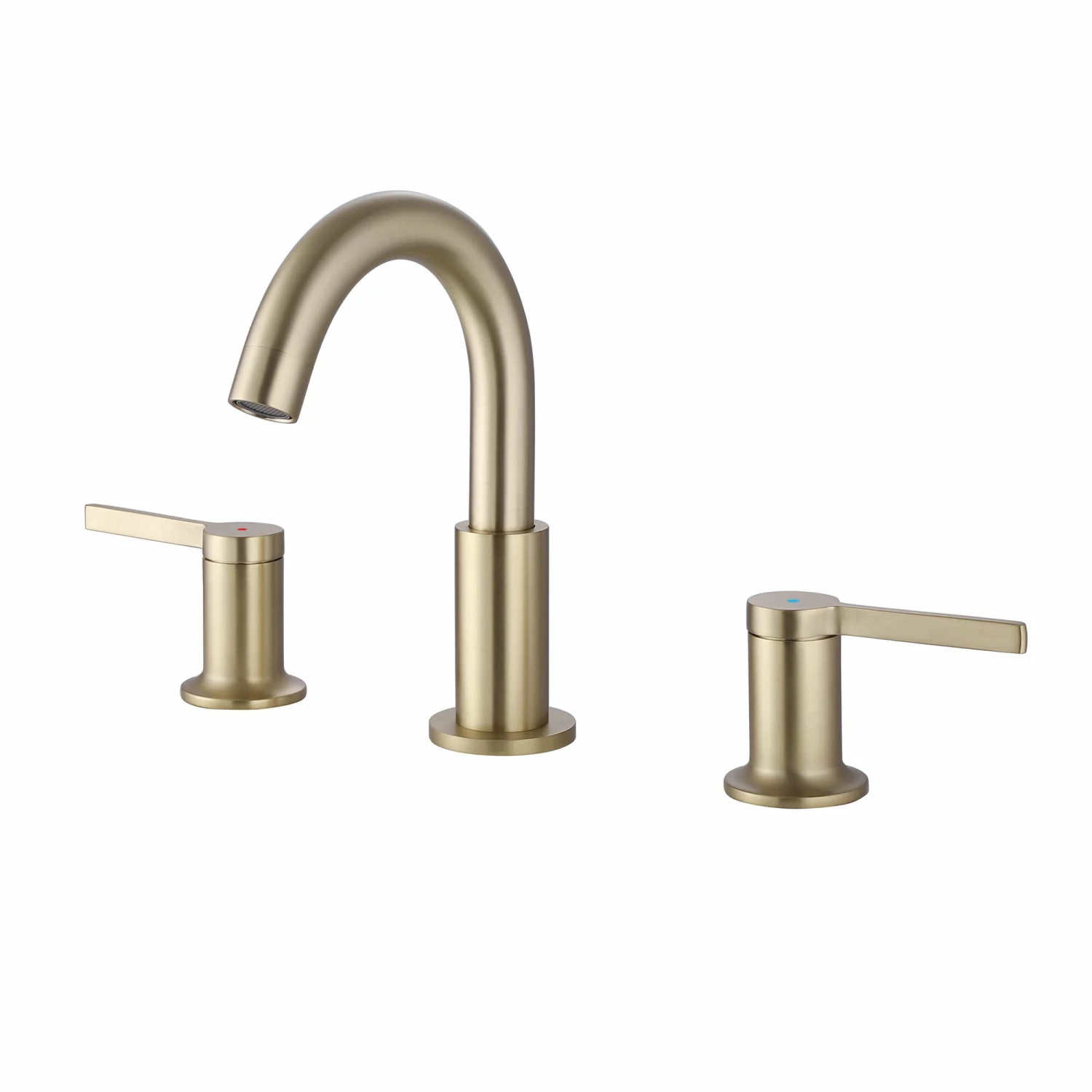 Widespread Bathroom Sink Faucet 3-Hole Deck Mounted Brushed Gold JK0061 1 Widespread Bathroom Sink Faucet 3-Hole Deck Mounted Brushed Gold JK0061