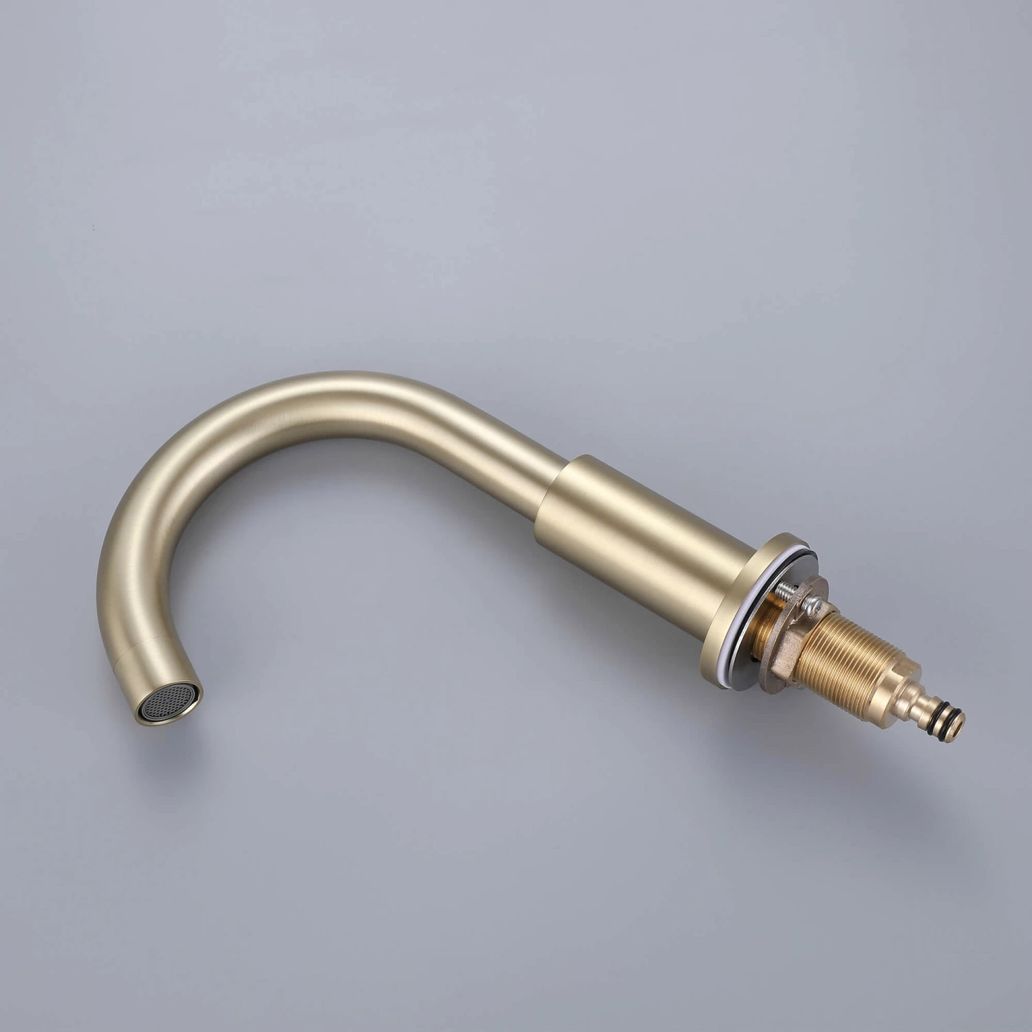 Widespread Bathroom Sink Faucet 3-Hole Deck Mounted Brushed Gold JK0061 6 Widespread Bathroom Sink Faucet 3-Hole Deck Mounted Brushed Gold JK0061 - Image 6