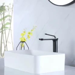 Single Handle One Hole Tall Spout Deck Mount Bathroom Vessel Sink Faucet JK0065 -Cheap RBrohant Store JK0065 3