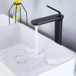 Single Handle One Hole Tall Spout Deck Mount Bathroom Vessel Sink Faucet JK0065 -Cheap RBrohant Store JK0065 4