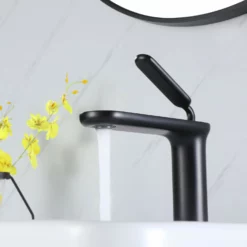 Single Handle One Hole Tall Spout Deck Mount Bathroom Vessel Sink Faucet JK0065 -Cheap RBrohant Store JK0065 5