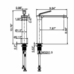 Single Handle One Hole Tall Spout Deck Mount Bathroom Vessel Sink Faucet JK0065 -Cheap RBrohant Store JK0065 9