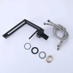 Contemporary Creative Design Bathroom Faucet Matte Black Lavatory Vanity Mixer Tap JK0071 -Cheap RBrohant Store JK0071 9