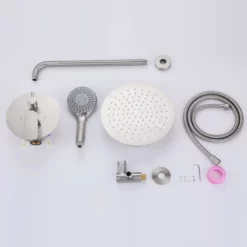 Brushed Nickel Shower System With 10" High Pressure Rain Shower Head JK0072 -Cheap RBrohant Store JK0072 13
