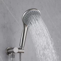 Brushed Nickel Shower System With 10" High Pressure Rain Shower Head JK0072 -Cheap RBrohant Store JK0072 4