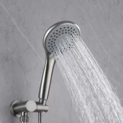 Brushed Nickel Shower System With 10" High Pressure Rain Shower Head JK0072 -Cheap RBrohant Store JK0072 5