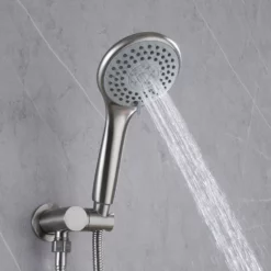 Brushed Nickel Shower System With 10" High Pressure Rain Shower Head JK0072 -Cheap RBrohant Store JK0072 6