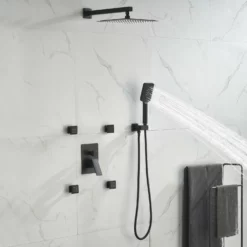 Rain Shower System With 4 Body Jets And Pressure Balanced Valve JK0084 -Cheap RBrohant Store JK0084 4