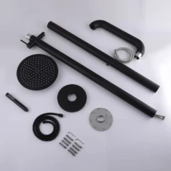 Stainless Steel Freestanding Outdoor Shower With Detachable Shower Head JK0157 -Cheap RBrohant Store JK0157 10