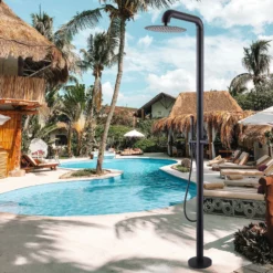 Stainless Steel Freestanding Outdoor Shower With Detachable Shower Head JK0157 -Cheap RBrohant Store JK0157 3