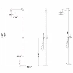 Outdoor Shower With Rain Shower And Handheld Shower Head For Outside/Poolside/Patio Drench Shower JK0158 -Cheap RBrohant Store JK0158 9