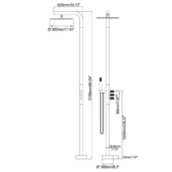 Standing Floor Outdoor Shower Column With Hand Shower JK0180 -Cheap RBrohant Store JK0180 10