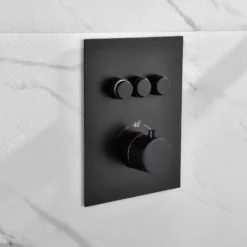 Wall Mounted Thermostatic Shower System With Push Button Diverter And Luxury 12’’ Rain Shower Head JK0185 -Cheap RBrohant Store JK0185 10