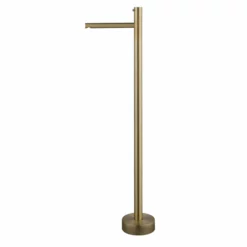 Floor Standing Bathroom Faucet Brushed Gold Tall Basin Faucet Single Handle JK0198