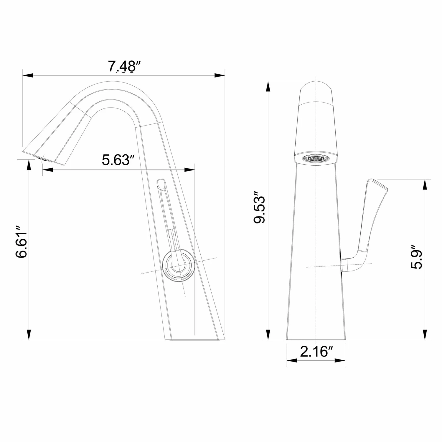 Modern Bathroom Sink Faucet Single Hole Single Handle Brushed Gold JK0278 5 Modern Bathroom Sink Faucet Single Hole Single Handle Brushed Gold JK0278 - Image 5