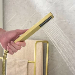 Luxury Freestanding Bathtub Faucet Waterfall Tub Filler With Handheld Shower LYJ0022 -Cheap RBrohant Store LYJ0022 7