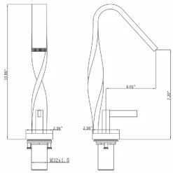 Modern Bathroom Sink Faucet Brushed Nickel Single Handle Vanity Faucet LYJ0035 -Cheap RBrohant Store LYJ0035 10