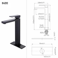 Single Handle Black Vessel Sink Bathroom Faucet RB0757 -Cheap RBrohant Store RB0757