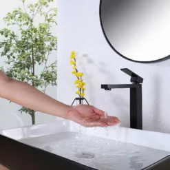 Single Handle Black Vessel Sink Bathroom Faucet RB0757 -Cheap RBrohant Store RB0757 3