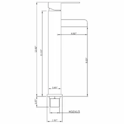 Tall Waterfall Vessel Sink Faucet With 6 Inch Cover Plate RB0759 -Cheap RBrohant Store RB0759 7