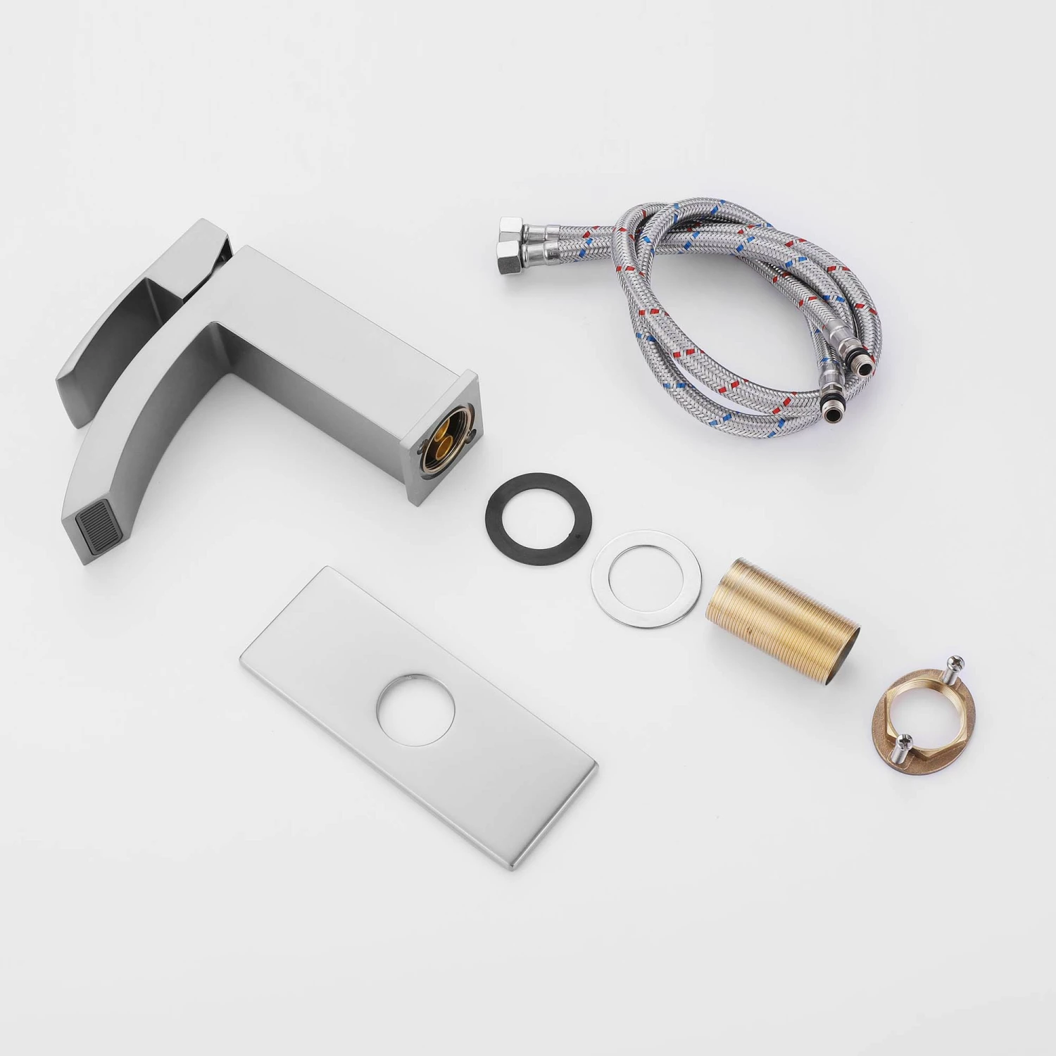 Single Handle 1 Hole Bathroom Faucet In Brushed Nickel RB0760-BN 11 Single Handle 1 Hole Bathroom Faucet In Brushed Nickel RB0760-BN - Image 11