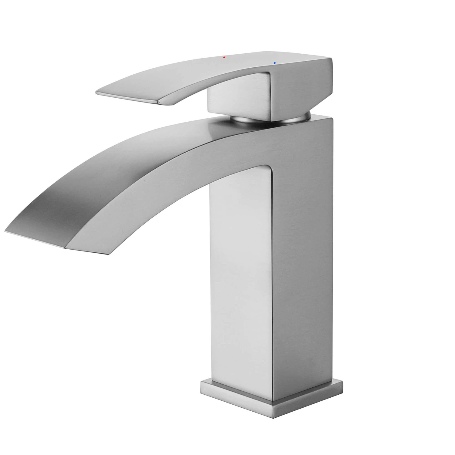 Single Handle 1 Hole Bathroom Faucet In Brushed Nickel RB0760-BN 2 Single Handle 1 Hole Bathroom Faucet In Brushed Nickel RB0760-BN - Image 2