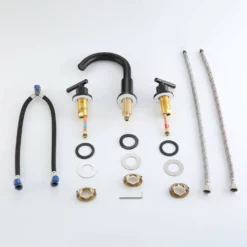 Deck Mounted Two Handle Matte Black Widespread Bathroom Faucet RB0763 -Cheap RBrohant Store RB0763 6 4a461278 31d8 4767 ac2f 3bdd533f9a22