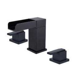 Deck Mounted Waterfall Two Handle Right-Angled Bathroom Sink Faucet RB0764