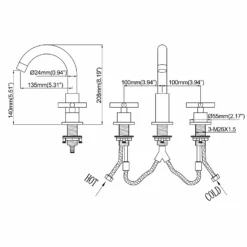 Matte Black Deck Mounted Bathroom Sink Faucet With Rough-in Valve RB0765 -Cheap RBrohant Store RB0765 7