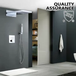 Wall Mount Thermostatic Shower System With 2-Function Shower Head Solid Brass -Cheap RBrohant Store RB0813 7 af079af8 4b78 4643 a3b8 afbf20209dfe