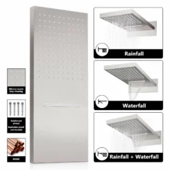 Wall Mount Thermostatic Shower System With 2-Function Shower Head Solid Brass -Cheap RBrohant Store RB0814 10