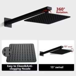 Wall Mount Large Flow Thermostatic Shower System With Rough-In Valve RB0842 -Cheap RBrohant Store RB0842 3